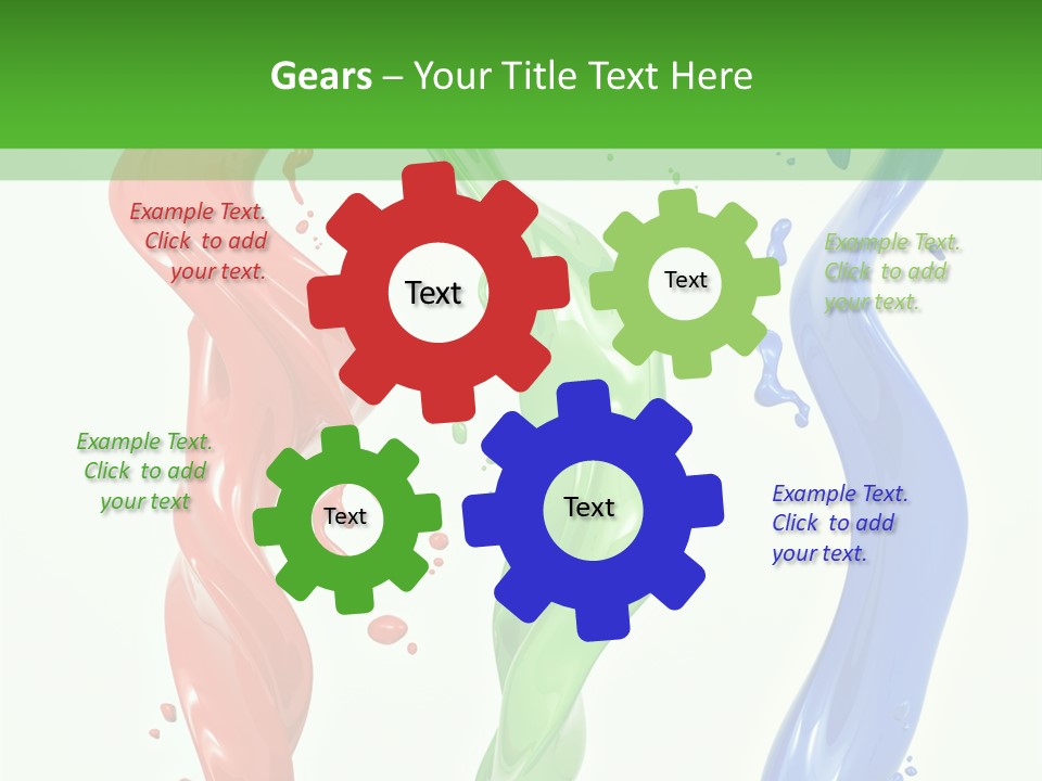 Rainbow Art Green PowerPoint Template