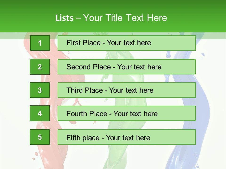 Rainbow Art Green PowerPoint Template