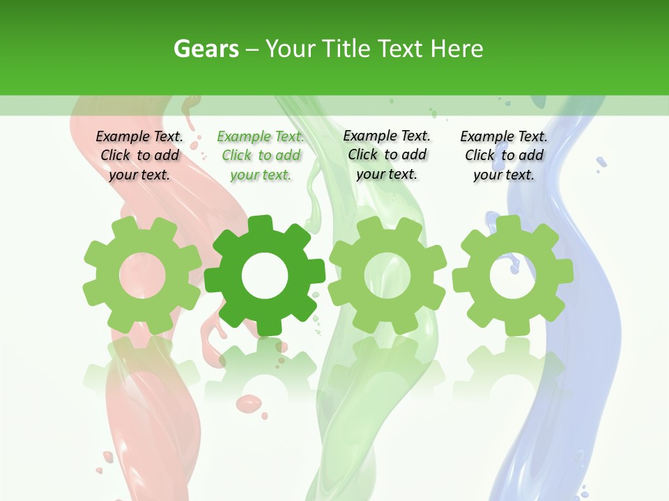 Rainbow Art Green PowerPoint Template