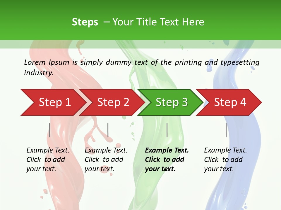 Rainbow Art Green PowerPoint Template