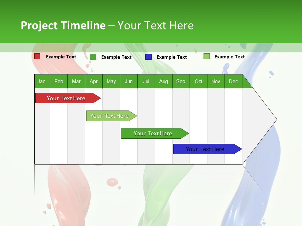 Rainbow Art Green PowerPoint Template