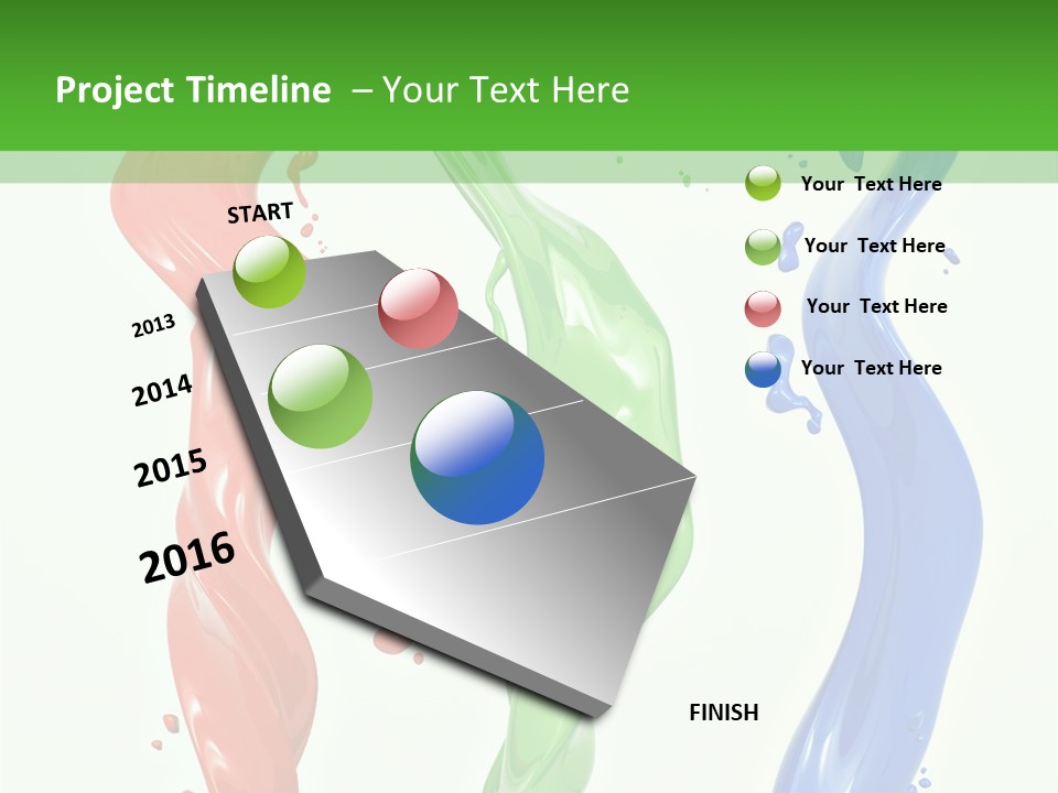 Rainbow Art Green PowerPoint Template