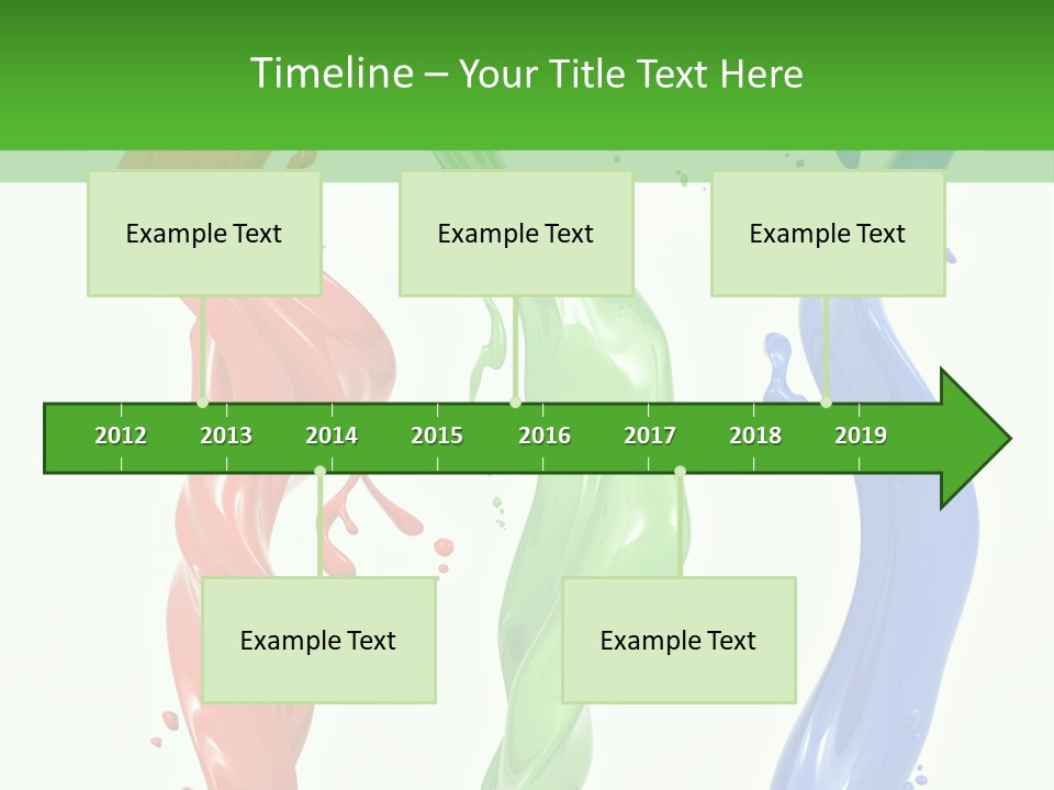 Rainbow Art Green PowerPoint Template