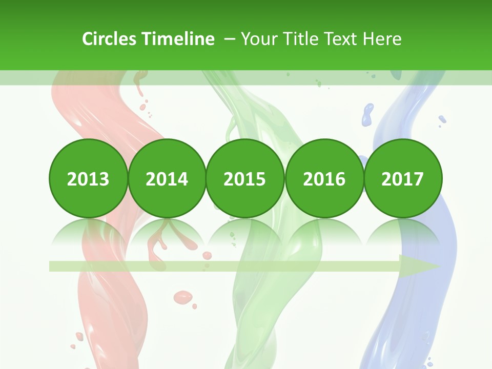 Rainbow Art Green PowerPoint Template
