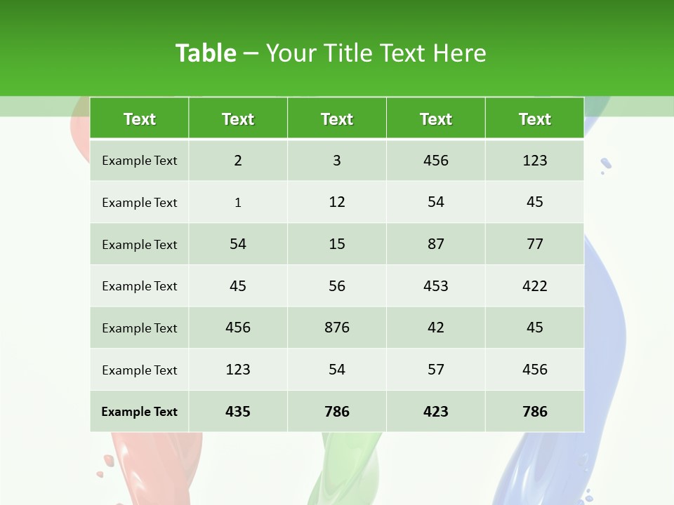 Rainbow Art Green PowerPoint Template
