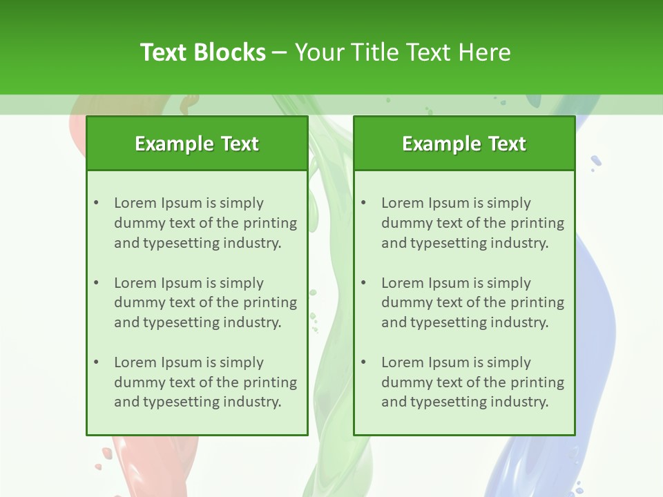 Rainbow Art Green PowerPoint Template