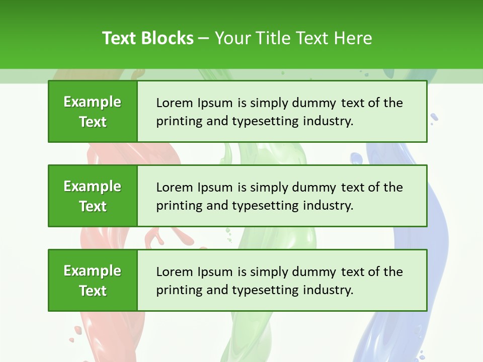 Rainbow Art Green PowerPoint Template