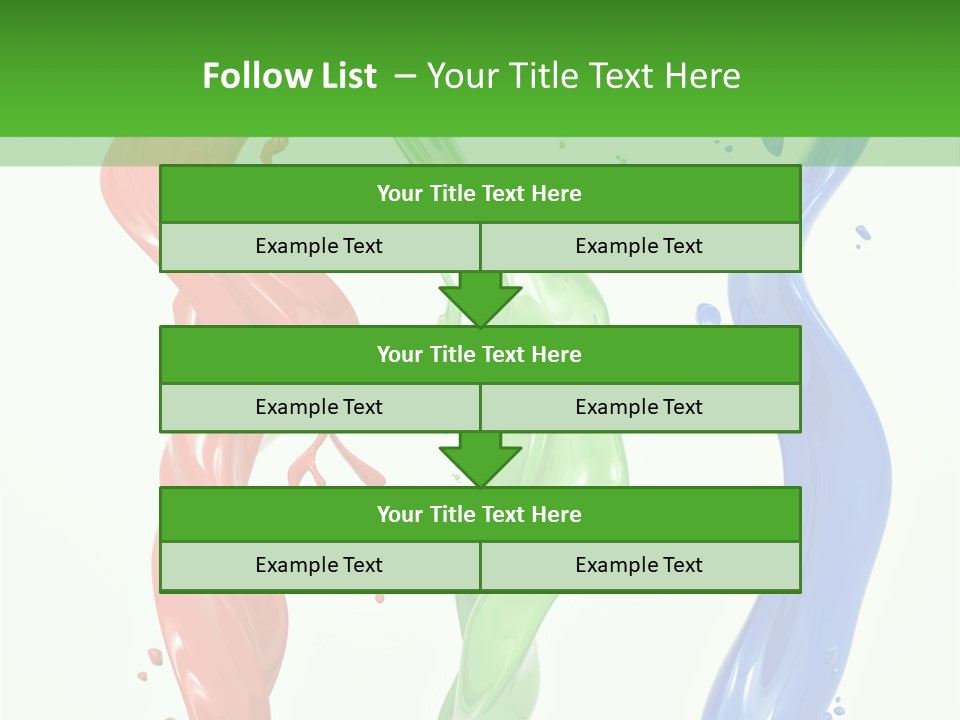 Rainbow Art Green PowerPoint Template