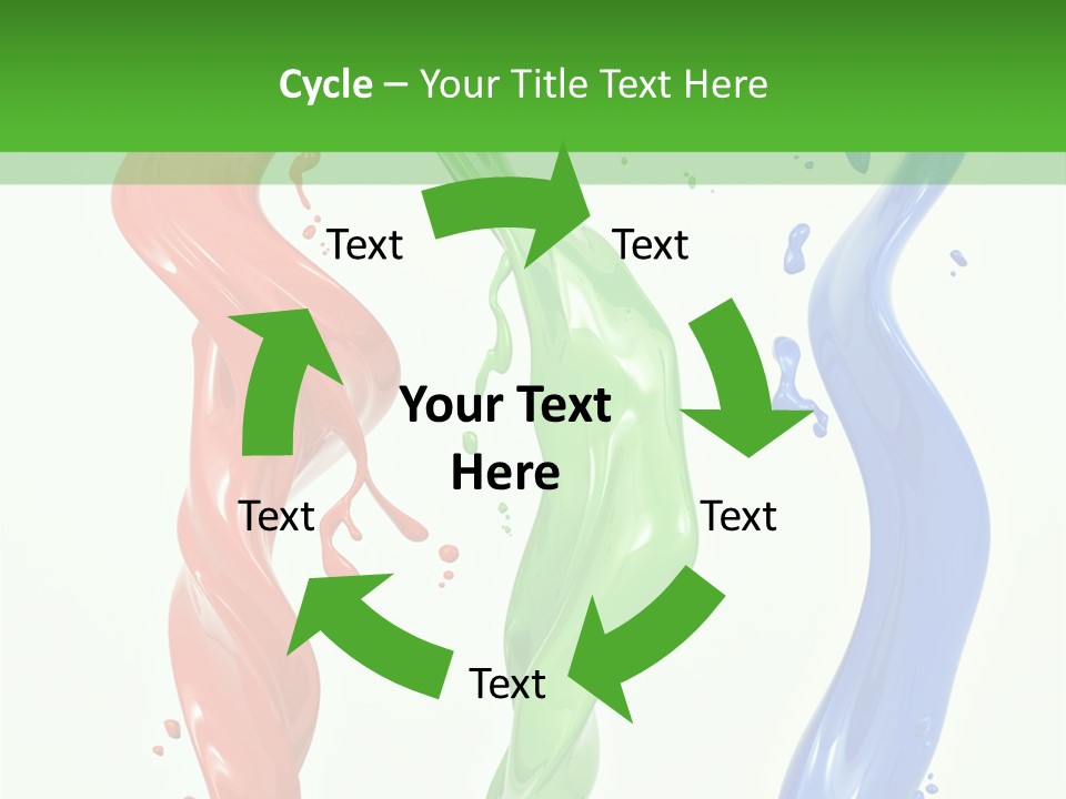 Rainbow Art Green PowerPoint Template