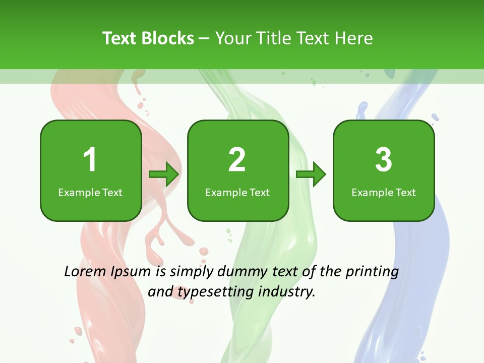 Rainbow Art Green PowerPoint Template