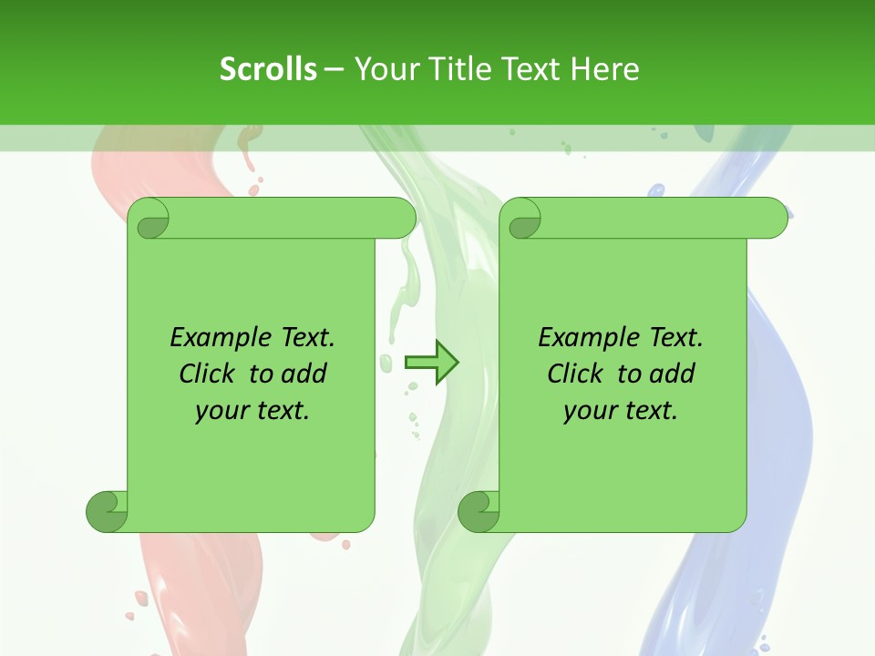 Rainbow Art Green PowerPoint Template