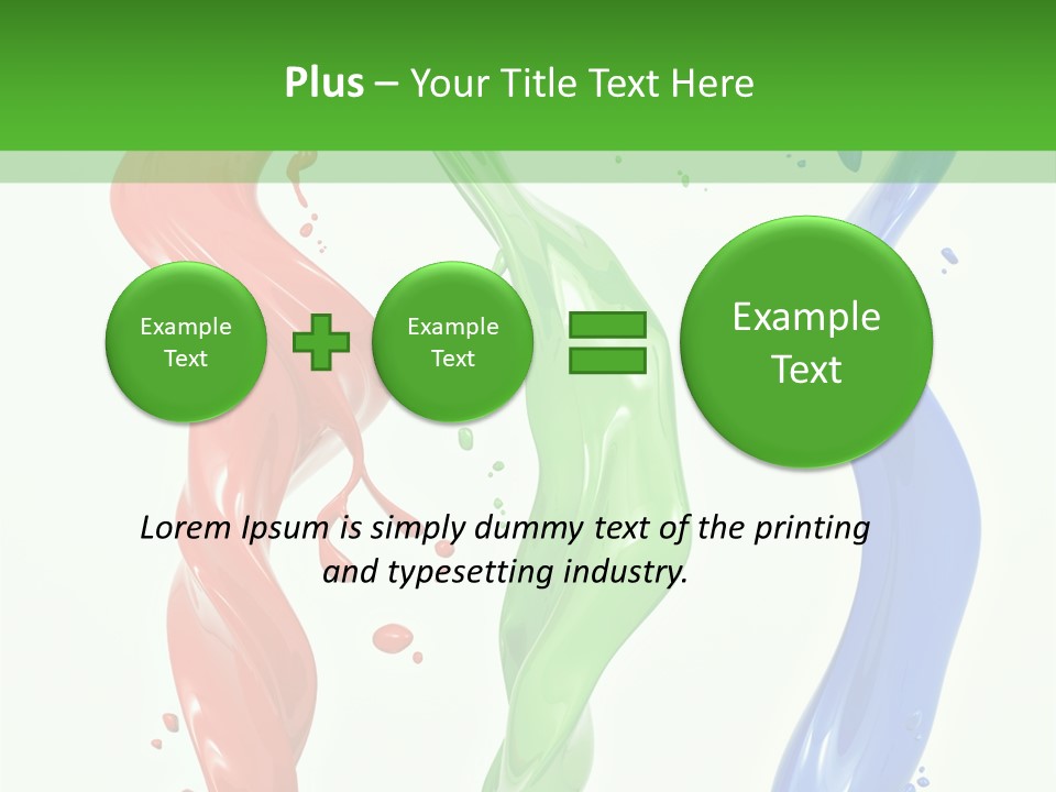 Rainbow Art Green PowerPoint Template