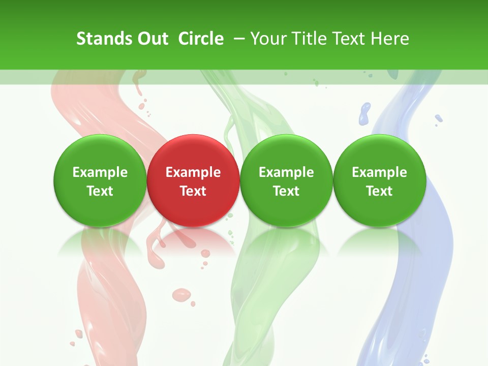 Rainbow Art Green PowerPoint Template