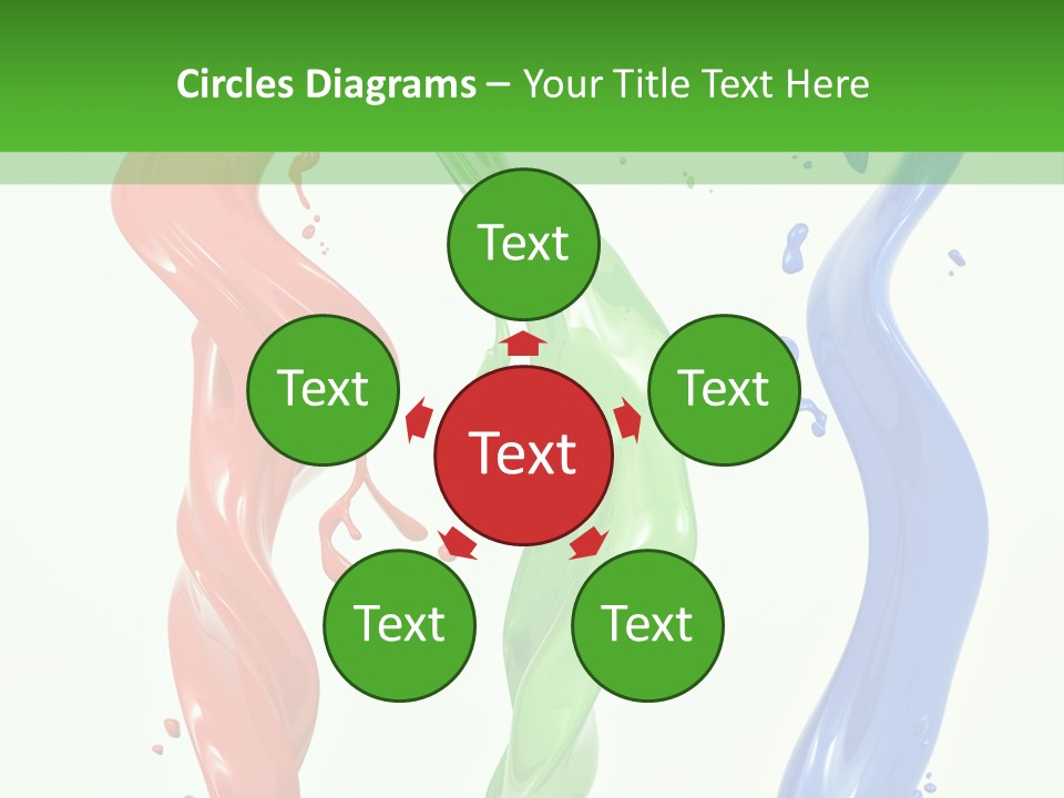 Rainbow Art Green PowerPoint Template