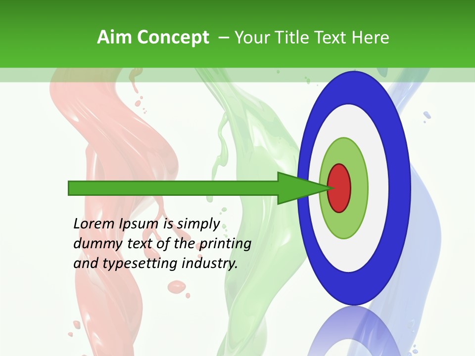 Rainbow Art Green PowerPoint Template
