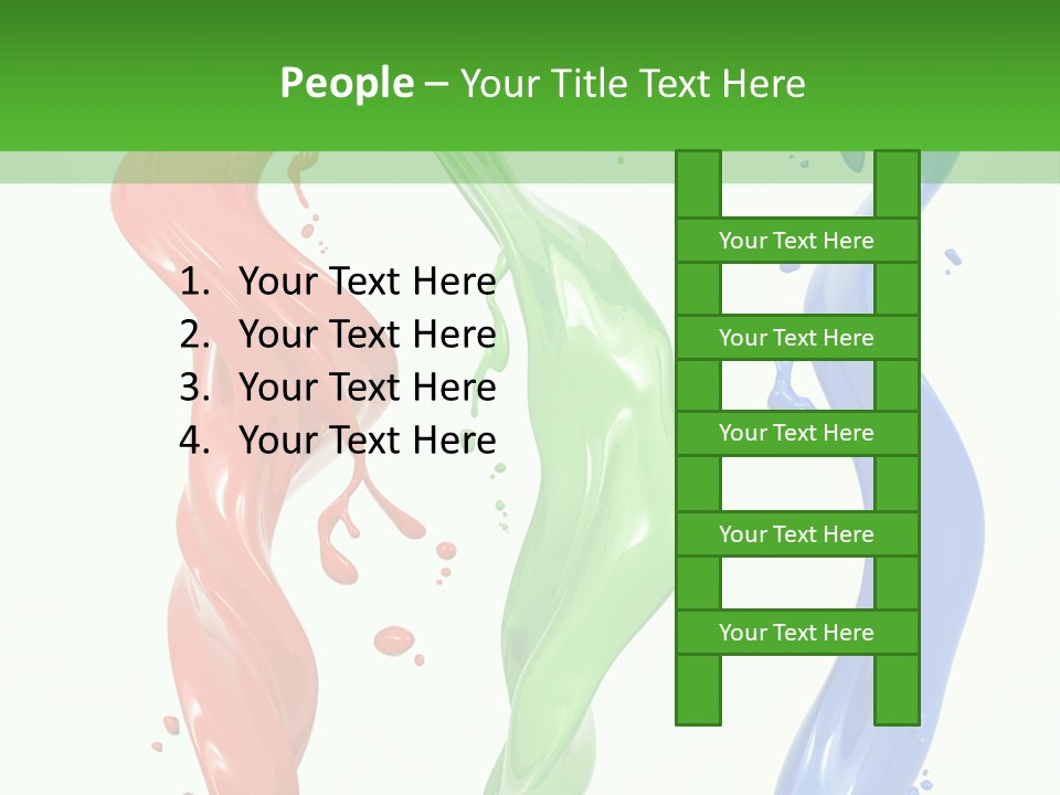 Rainbow Art Green PowerPoint Template