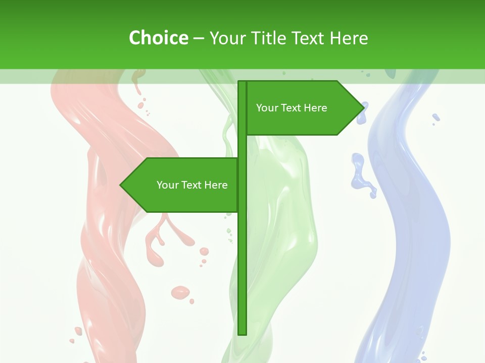 Rainbow Art Green PowerPoint Template