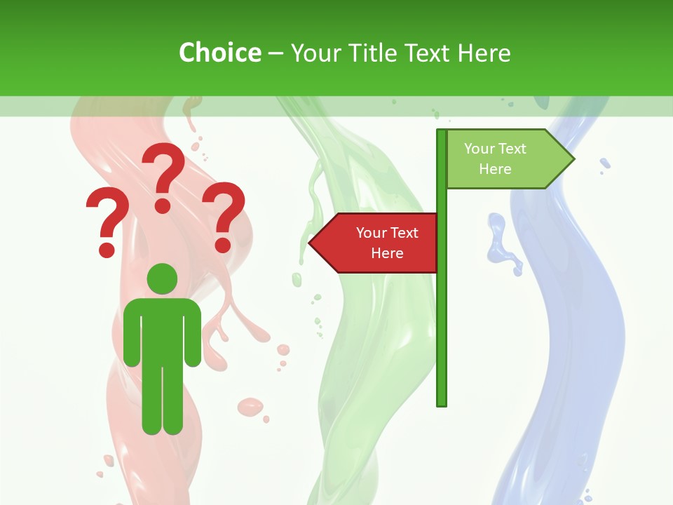 Rainbow Art Green PowerPoint Template