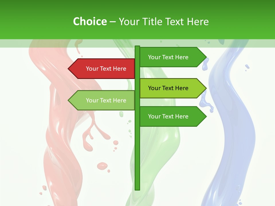 Rainbow Art Green PowerPoint Template