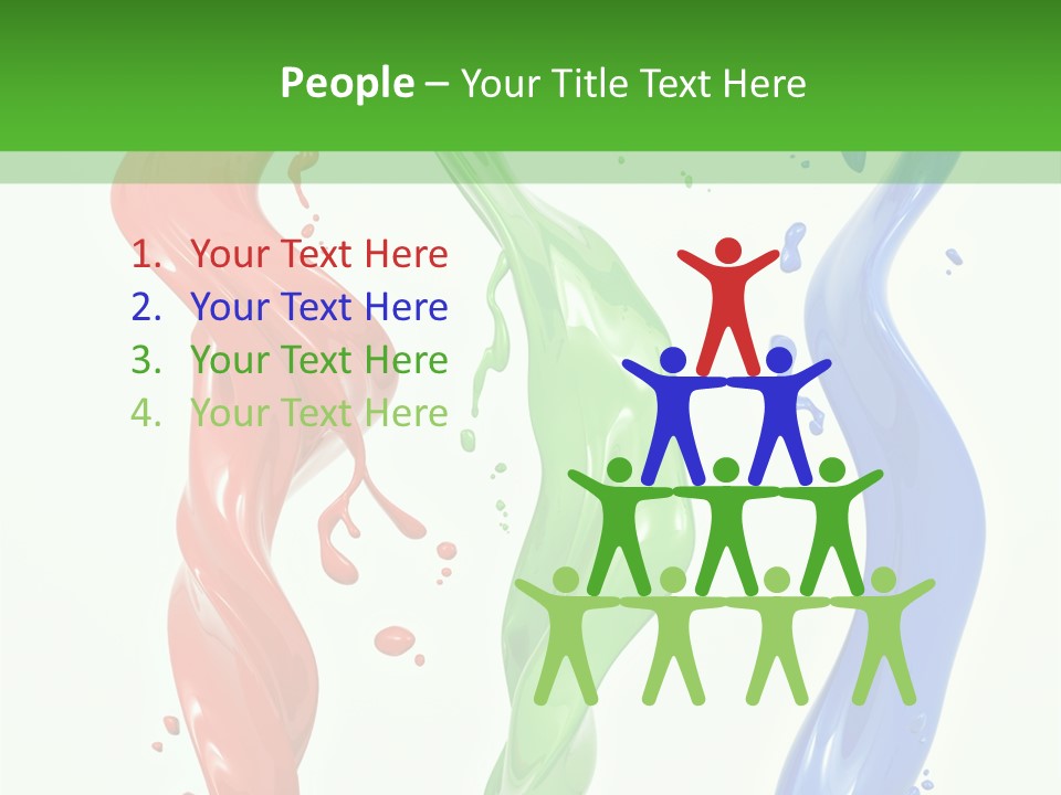 Rainbow Art Green PowerPoint Template