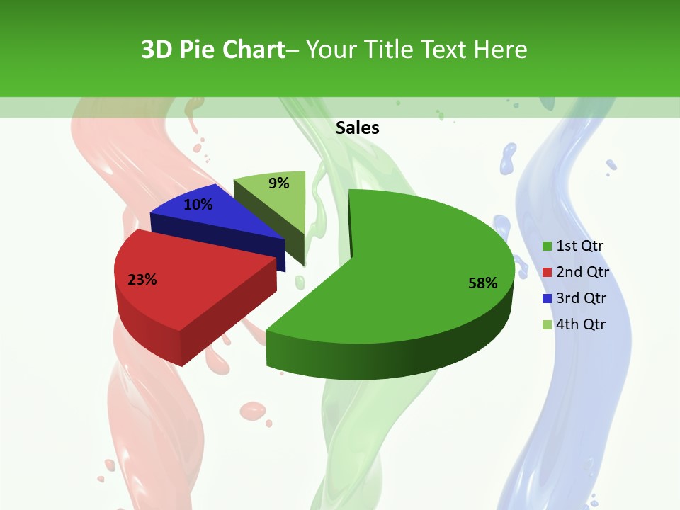 Rainbow Art Green PowerPoint Template