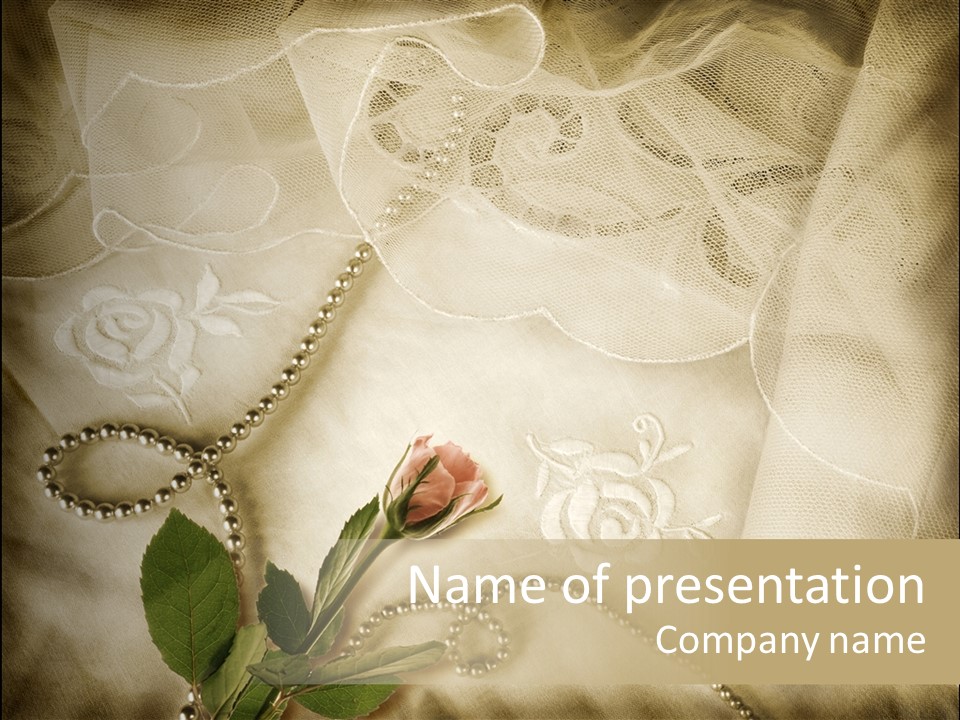 Fold Textile Card PowerPoint Template