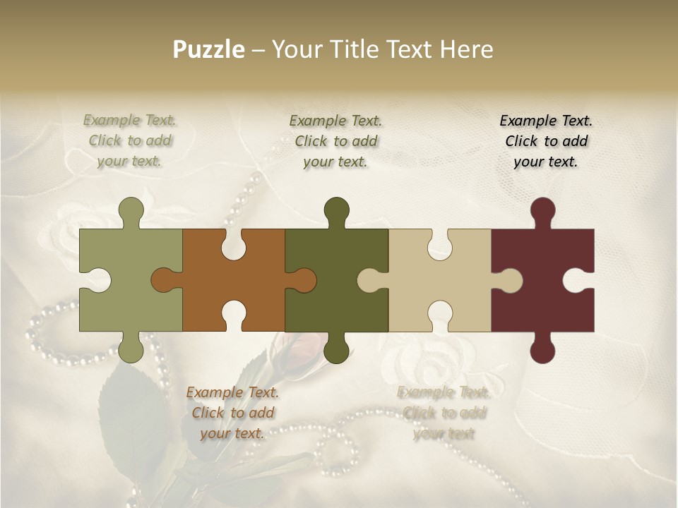 Fold Textile Card PowerPoint Template