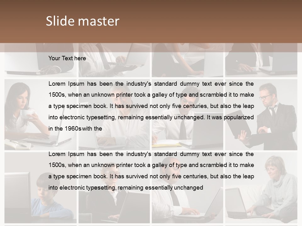 Laptop Computer Notebook PowerPoint Template