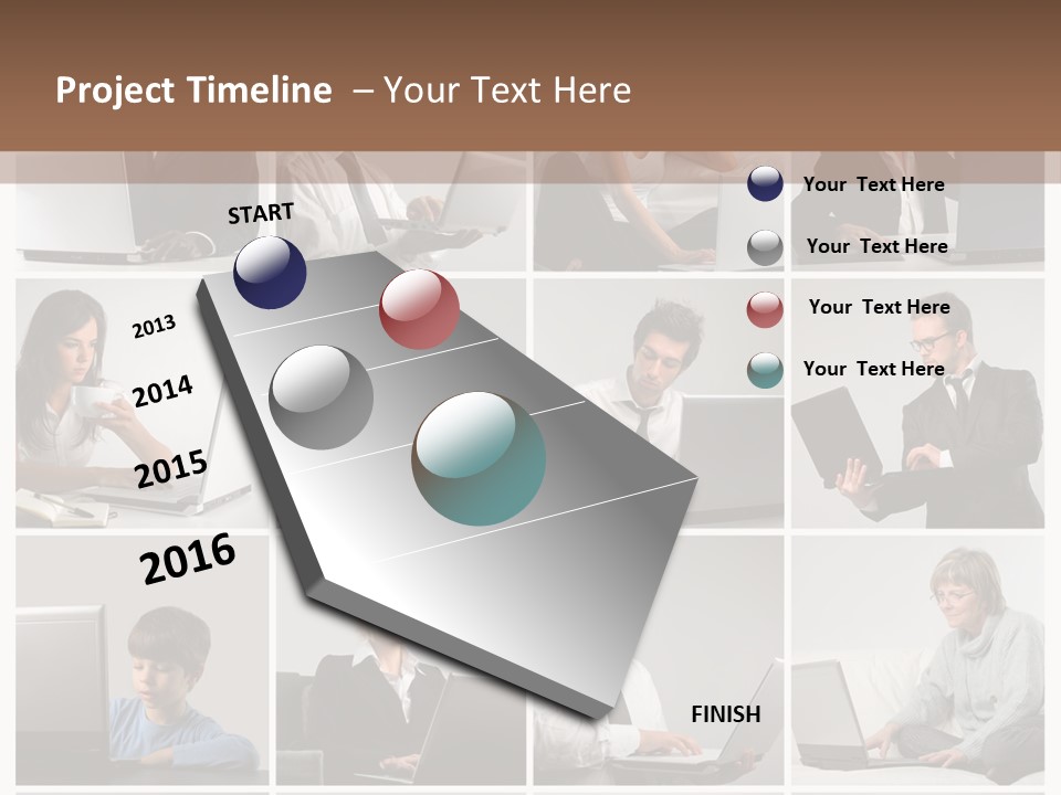 Laptop Computer Notebook PowerPoint Template