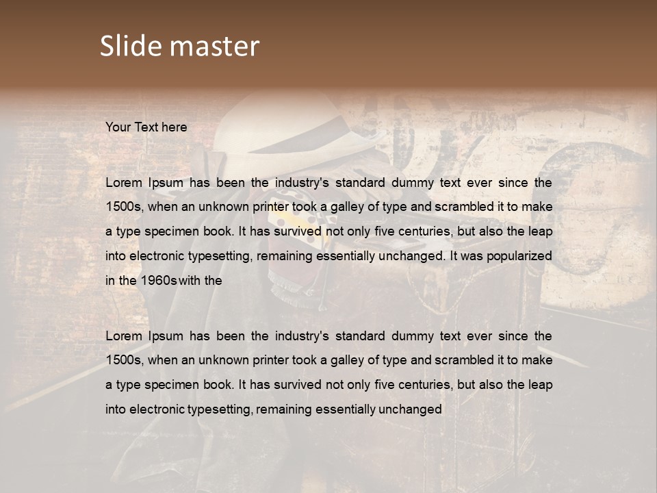 Brown Road Weathered PowerPoint Template