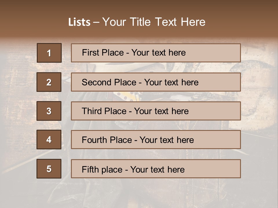 Brown Road Weathered PowerPoint Template