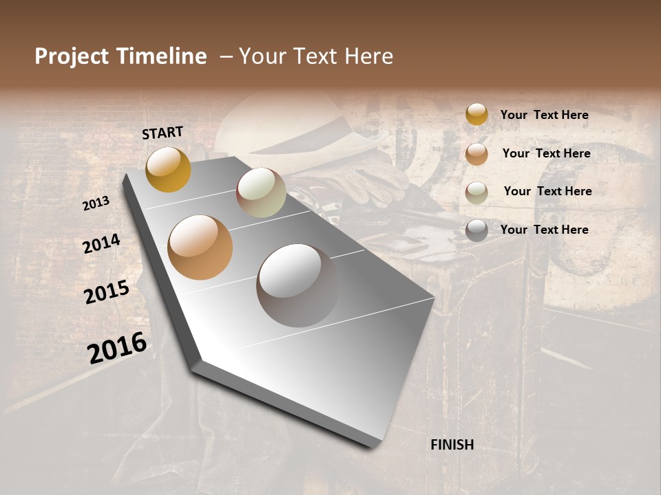 Brown Road Weathered PowerPoint Template