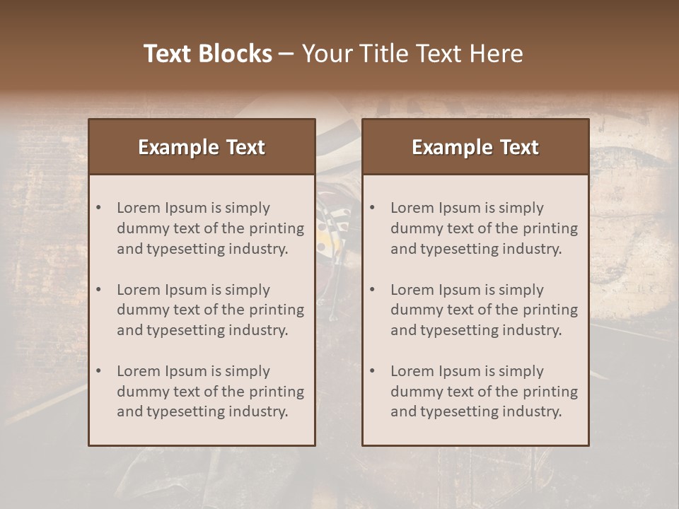 Brown Road Weathered PowerPoint Template