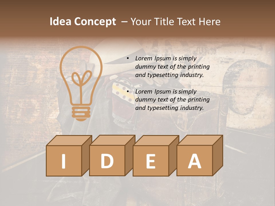 Brown Road Weathered PowerPoint Template