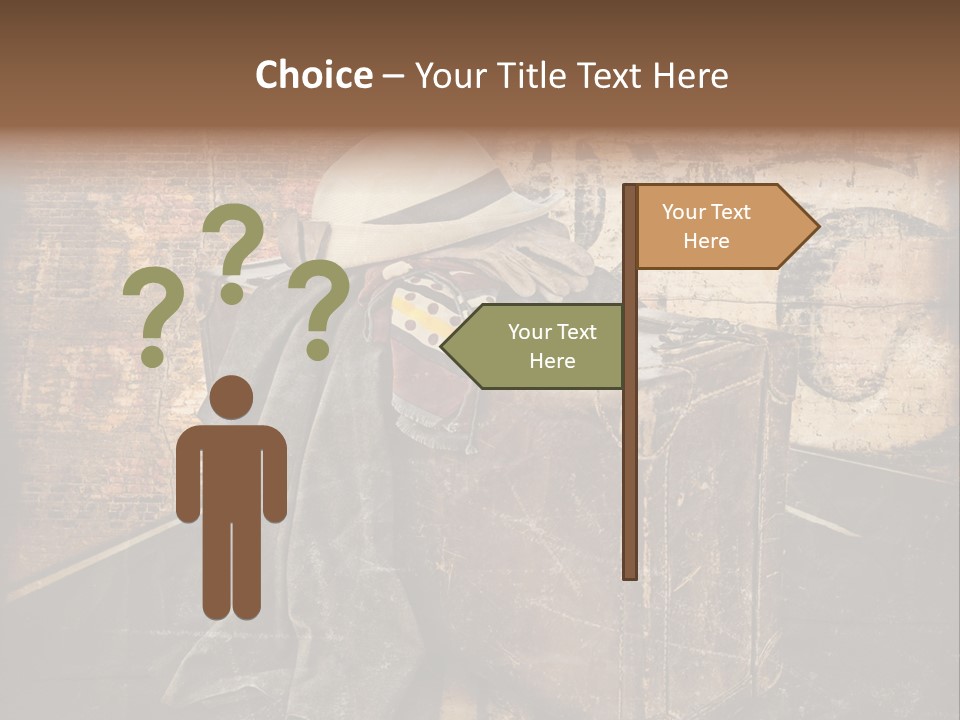 Brown Road Weathered PowerPoint Template