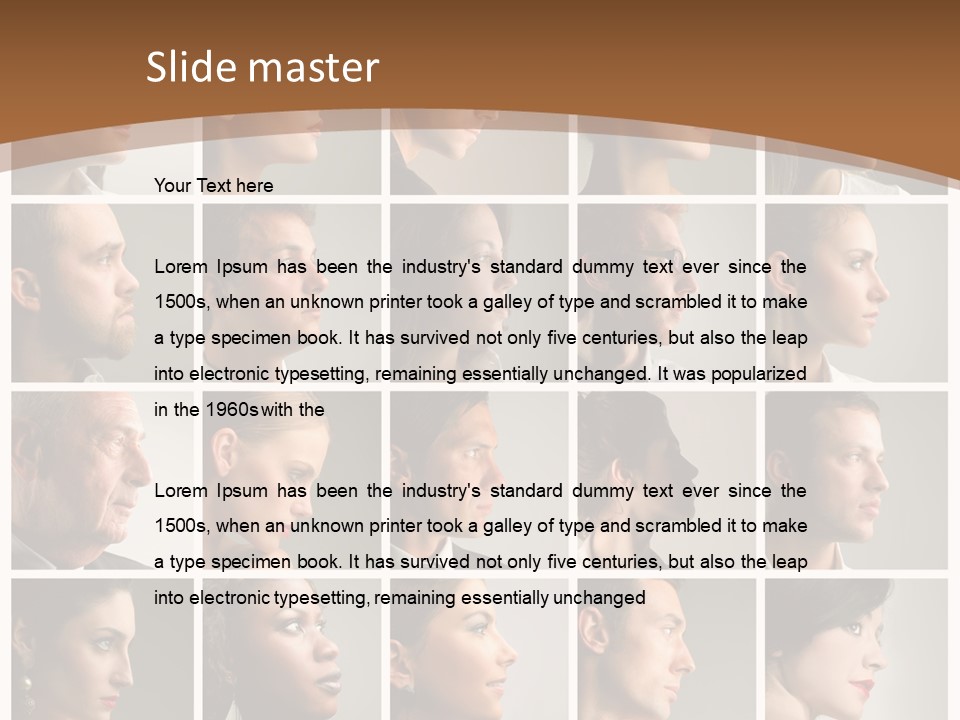 Group Square Diversity PowerPoint Template