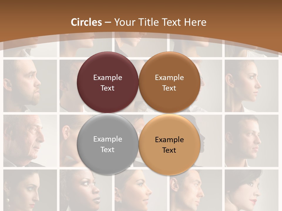 Group Square Diversity PowerPoint Template