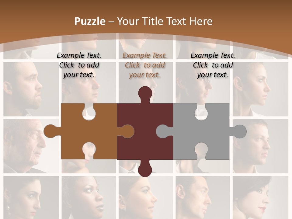 Group Square Diversity PowerPoint Template