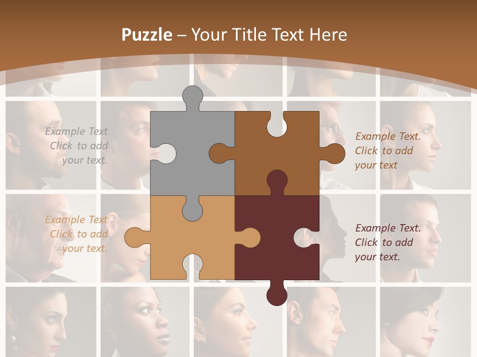 Group Square Diversity PowerPoint Template