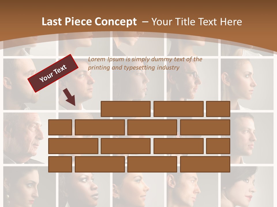Group Square Diversity PowerPoint Template