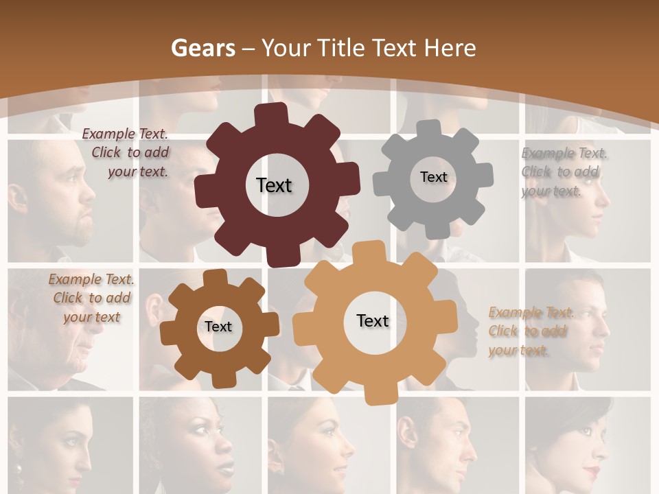 Group Square Diversity PowerPoint Template
