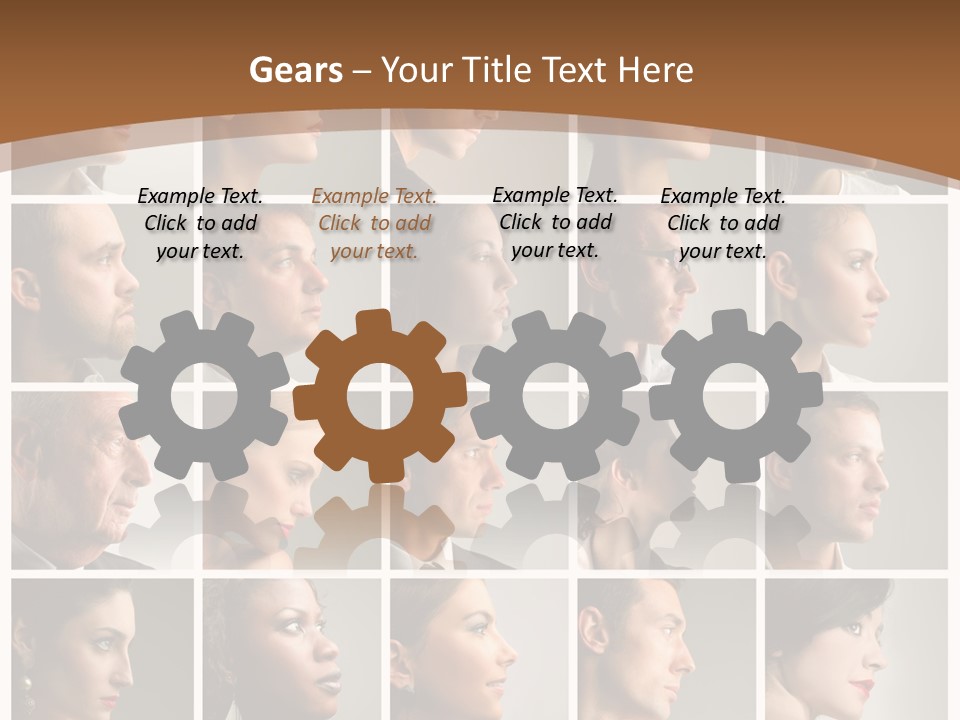 Group Square Diversity PowerPoint Template
