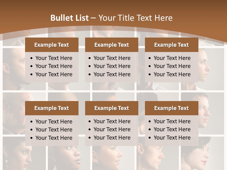 Group Square Diversity PowerPoint Template
