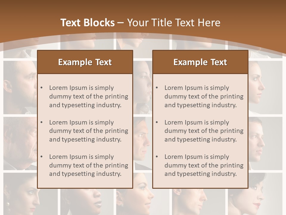 Group Square Diversity PowerPoint Template