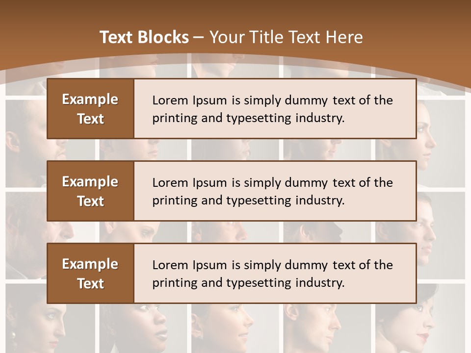 Group Square Diversity PowerPoint Template