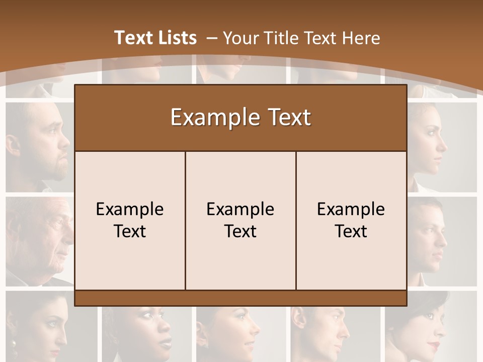Group Square Diversity PowerPoint Template