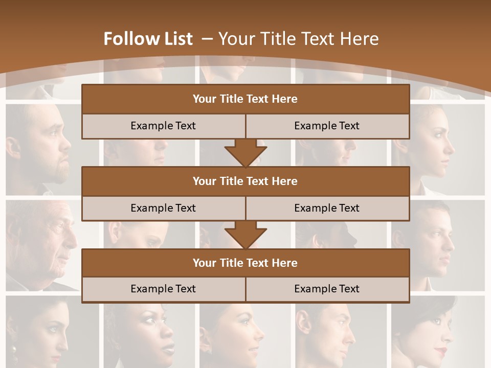 Group Square Diversity PowerPoint Template