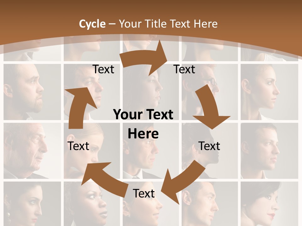 Group Square Diversity PowerPoint Template