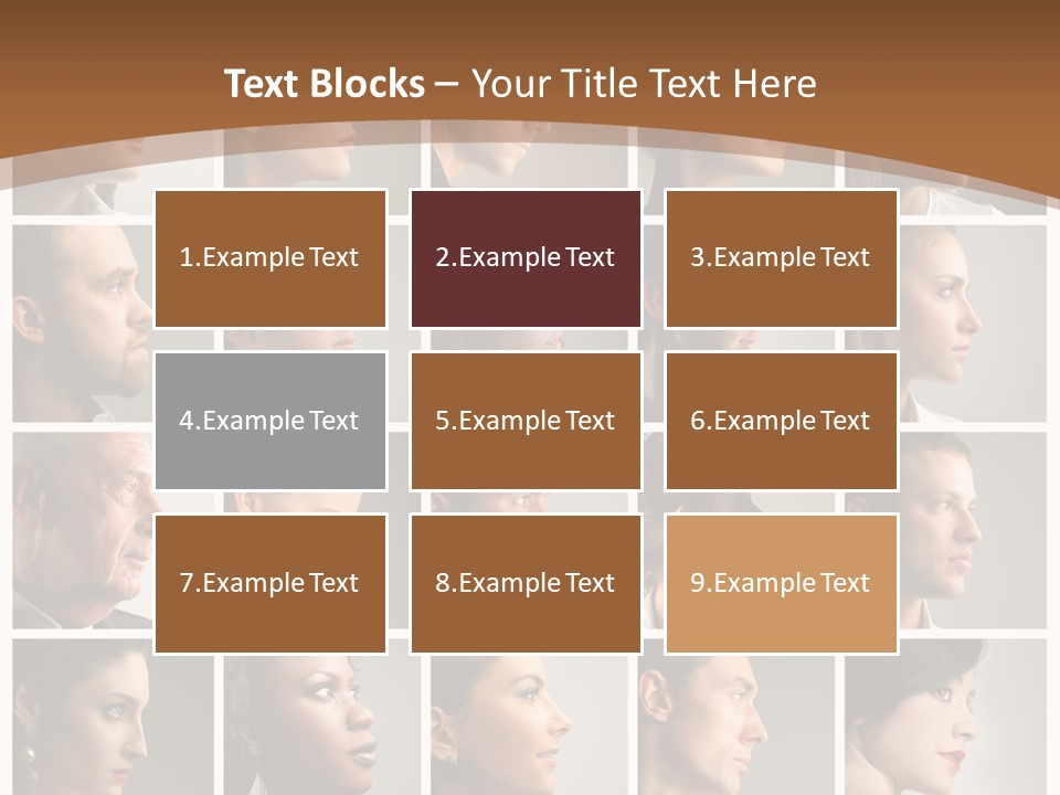 Group Square Diversity PowerPoint Template