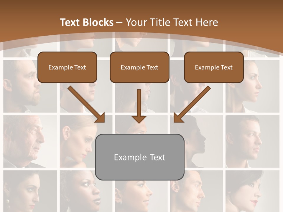 Group Square Diversity PowerPoint Template